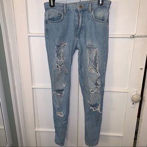 Forever 21 Mid-Rise Jeans with Holes
